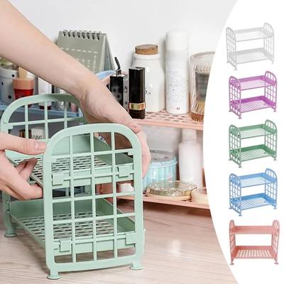 Discount Dollar Deals Multifunctional Plastic Shelf Organizer For Makeup, Skincare, Office, Kitchen, Bedroom, And Bathroom yellow