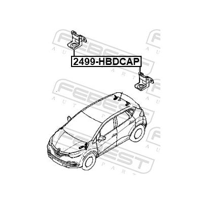 FEBEST Türscharnier 2499-HBDCAP für RENAULT