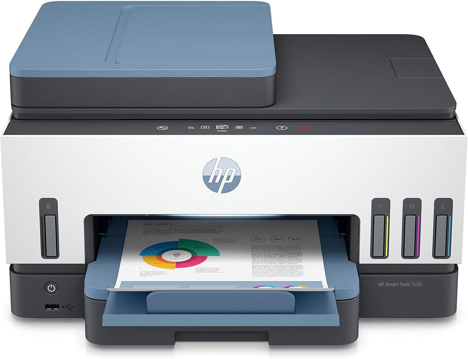 HP Smart Tank 7606 All-in-One Wireless Inkjet Printer, New