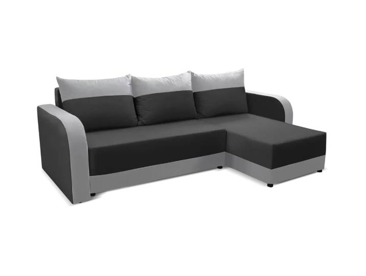 Ecksofa HAWANA Schwarz/grau (Alova 14+15)