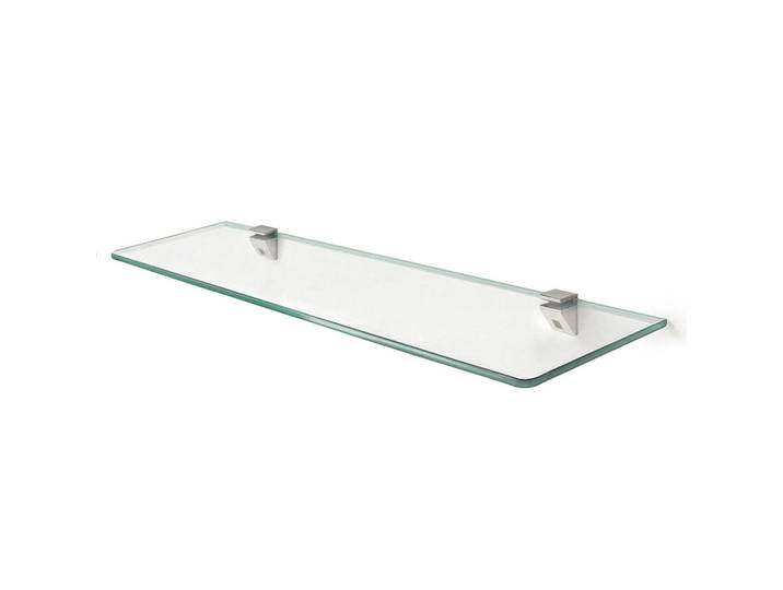 Tulup Glasablage 80x13 cm Glas Weiß, Transparent, Rechteckig, 80x0.6x13 cm, Wohnzimmer, Regale, Wandregale