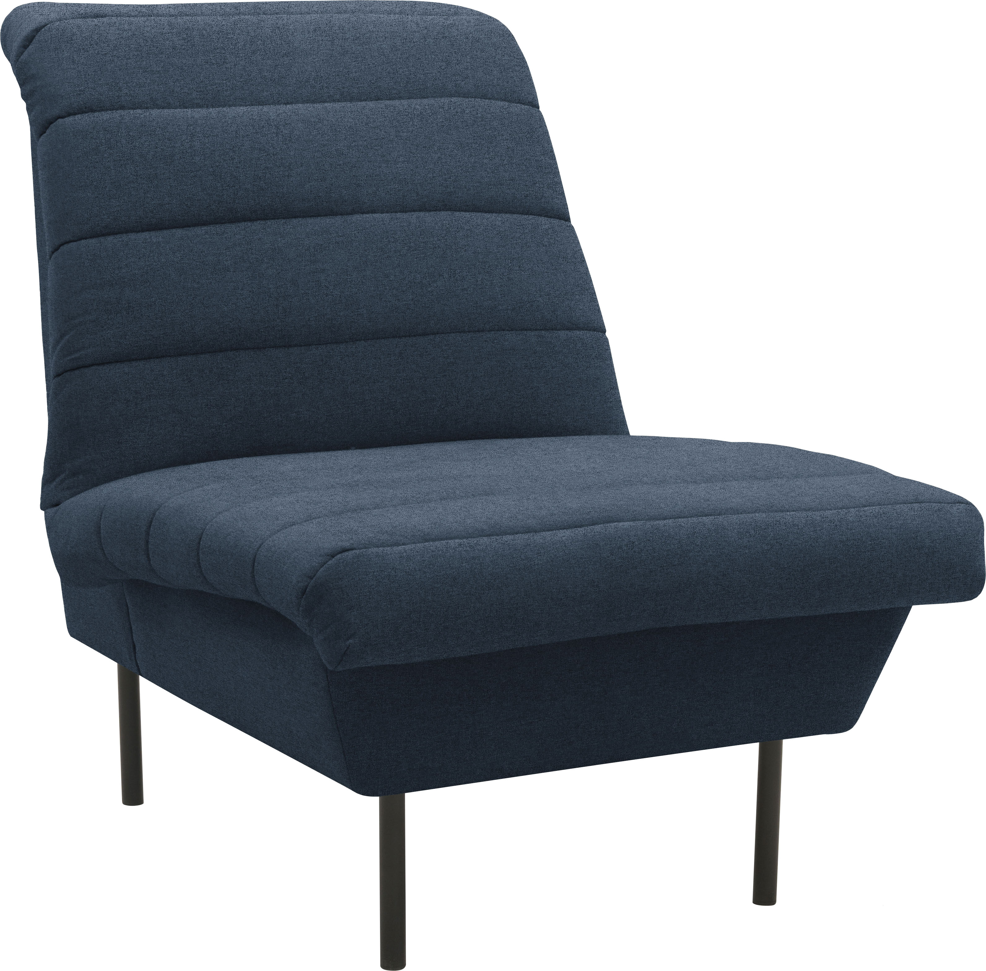 Sessel "LOOKS IX", blau (dunkelblau), B:72cm H:92cm T:103cm, 100% Polyester, LOOKS BY WOLFGANG JOOP, Sessel, Sessel, Quersteppung, ohne Armlehnen