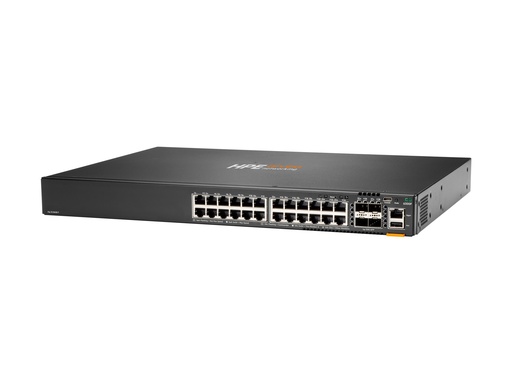 HPE Aruba 6300F - Switch - L3 - managed - 24 x 10/100/1000 + 4 x 1 Gigabit / 10 Gigabit / 25 Gigabit / 50 Gigabit SFP56 (Uplink / Stacking) (JL668A)
