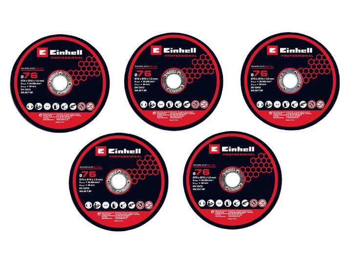 Einhell Trennscheiben-Set 76mm 5-teilig