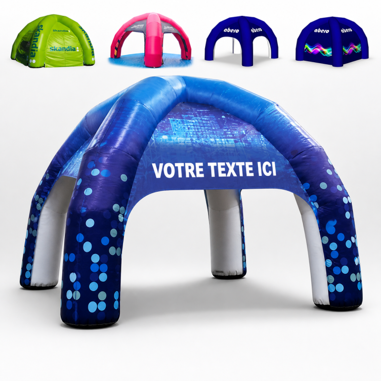 Tente personnalisable gonflable Spider 4 pieds polyester PVC