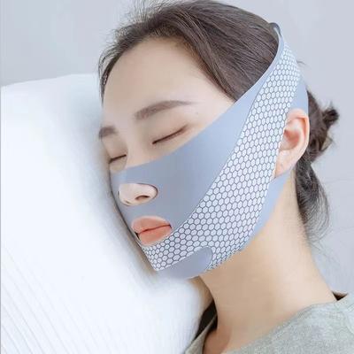 Inspired Finds Face Lift Sleep Face V Shaper Facial Slimming Bandage To Reduce Double Chin And Shape Jawline blue