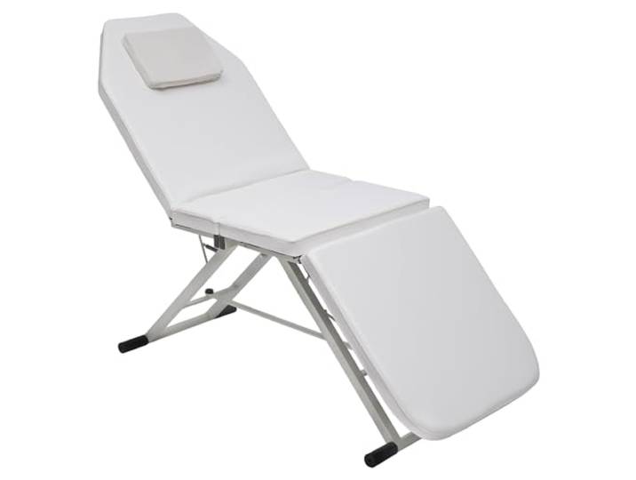 Eieblek 3 Zonen Faltbarer Massagestuhl Bett, Massageliege Kosmetikliege, Mobile Massagetisch, Tragbare Klappbare Deluxe Salon Spa Bett, Tragfähigkeit 200-250 kg (Weiß)