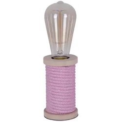 Tischlampe Tischleuchte Wohnzimmerlampe Retro Beistelllampe E27 pink H 12 cm