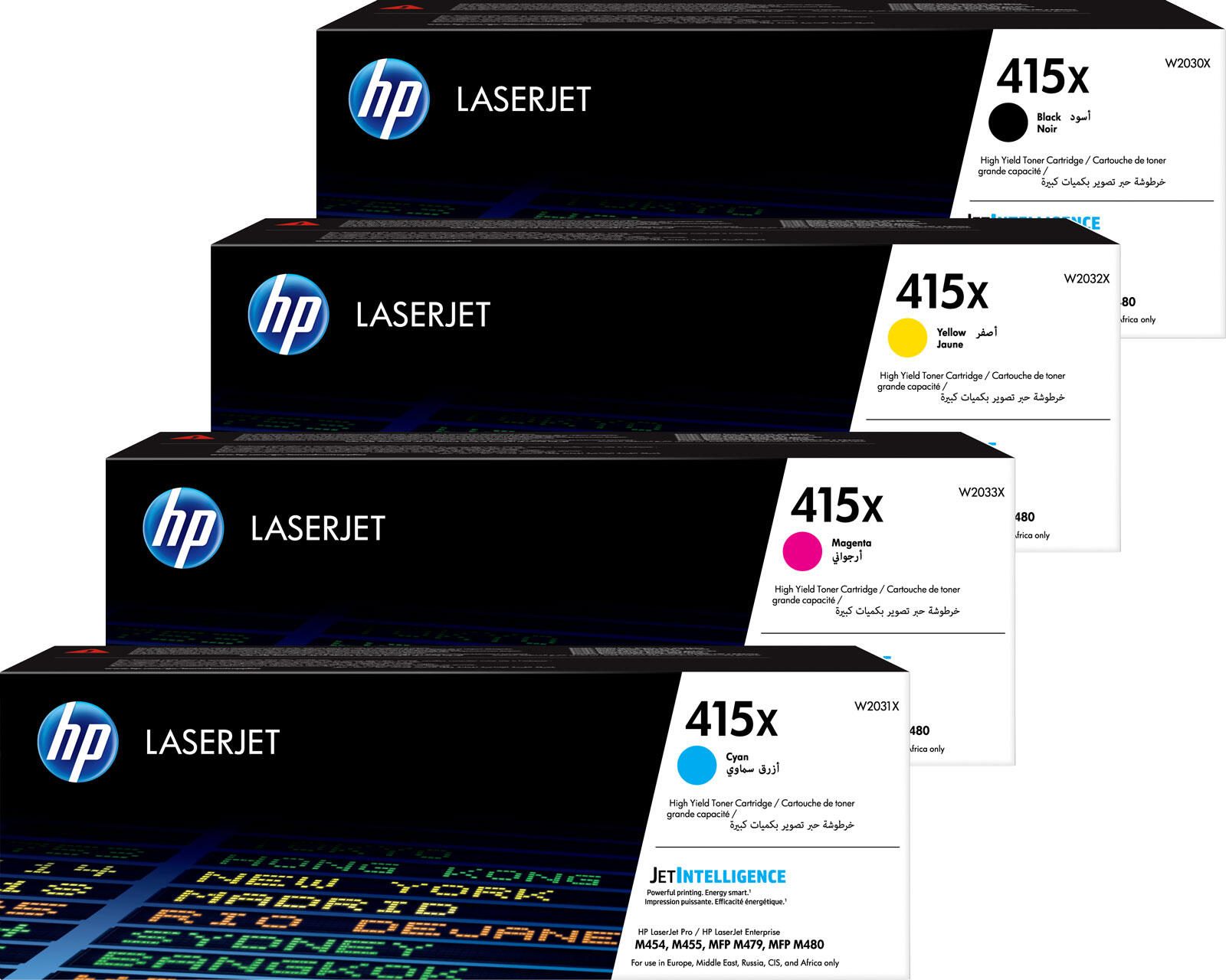 HP Inc. HP Original 415X Toner - 4er Multipack (W2031X, W2033X, W2032X, W2030X) OPW2030X