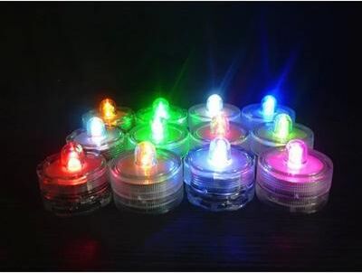 Uplift Picks Waterproof Submersible LED Tea Lights Flameless Wedding & Pool Decor multicolor Light 3 Pcs