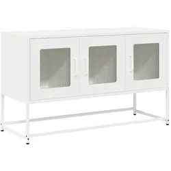 Helloshop26 - Multifunktionales TV-Möbel praktischer Stauraum moderner Stil 100,5 x 39 x 60 cm aus kaltgewalztem Stahl weiß