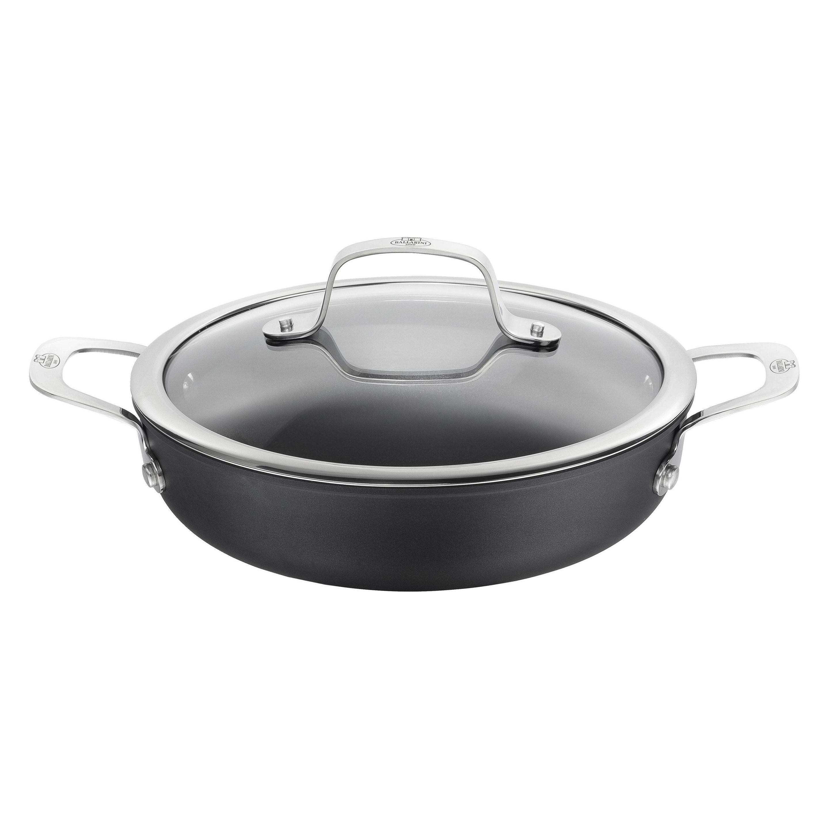 Ballarini Alba Schmortopf mit Glasdeckel, Ø24 cm (Bräter + Schmortopf, Aluminium, 24 x 6.90 cm) (ALBG3ED.24)