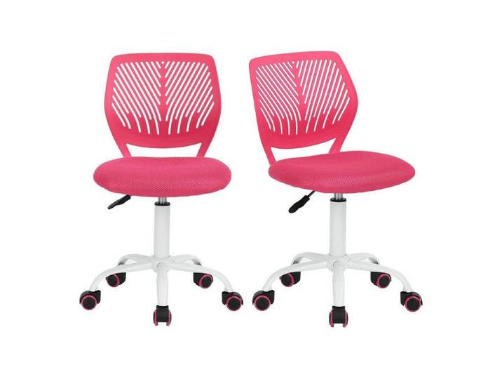 LuxusKollektion Schreibtischstuhl Schreibtischstuhl Drehstuhl Bürostuhl Stoffsitz Rosa und Rosa