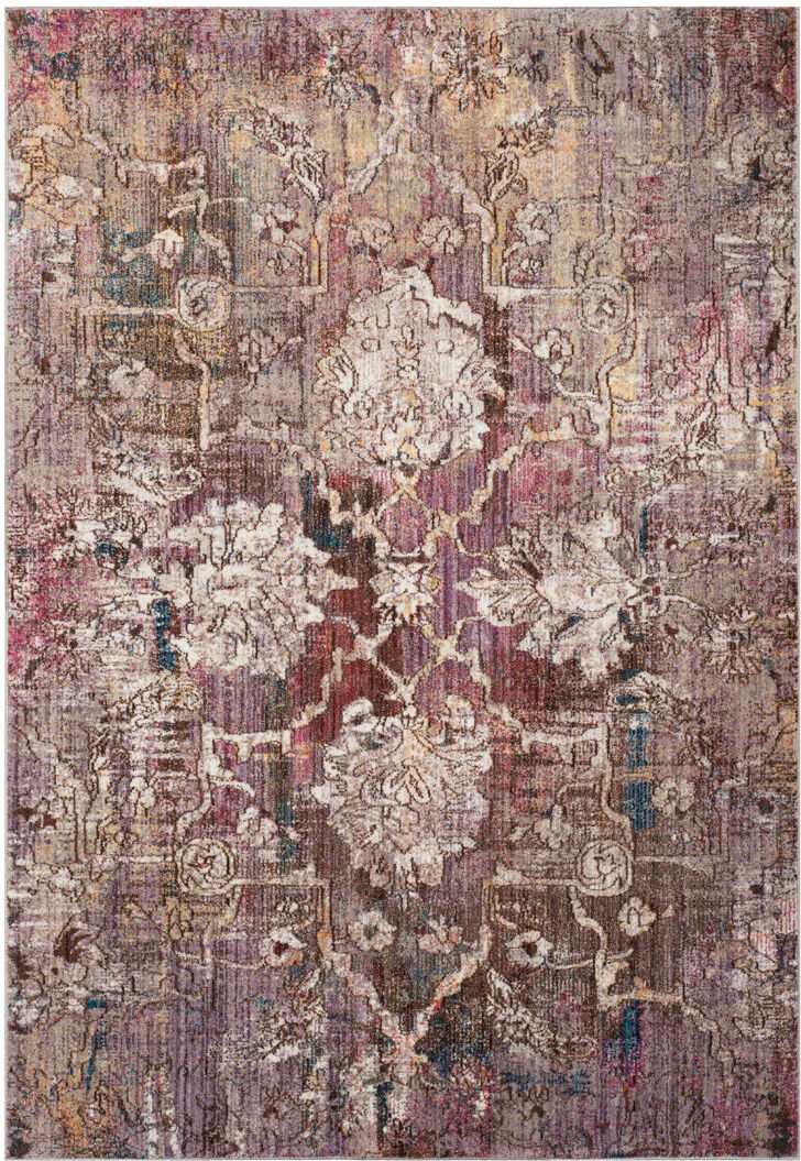 World Menagerie Macdonald Oriental Area Rug Pink/Grey Rectangle 91 x 152 cm