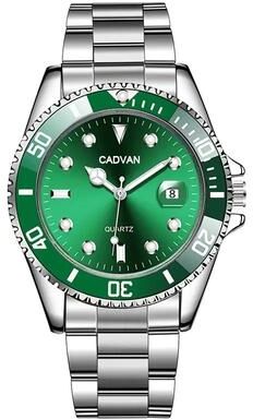 Friendly Fresh Finds Fashion Mens Quartz Watch With Calendar, Green Water Resistant Sport Wristwatch green