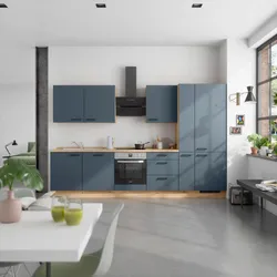 Küchenleerblock Easytouch High o. Geräte Blau