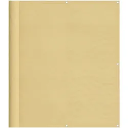 vidaXL Balkon-Sichtschutz Sandfarben 120x400 cm 100% Polyester-Oxford