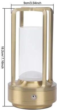 Uplift Picks HOMEFISH Rechargeable Touch Table Lamp For Elegant Ambient Lighting At Home gold