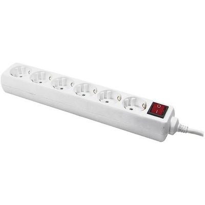 LogiLink LPS202 Steckdosenleiste mit Schalter Weiß Schutzkontakt 1St.
