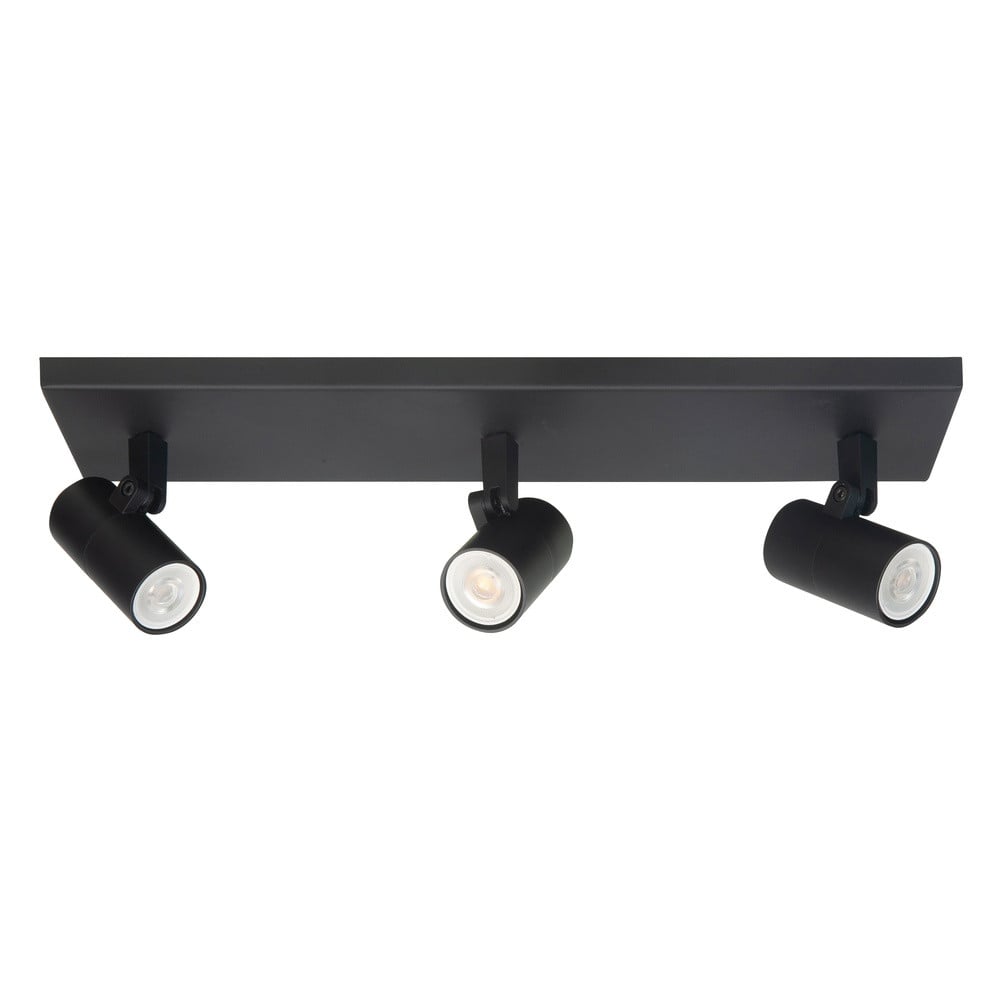 Highlight Piccolo 3-lichts rechte opbouwspot in zwart metaal S7443.01