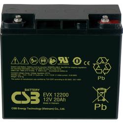 CSB Battery EVX 12200 EVX12200 Bleiakku 12 V 20 Ah Blei-Vlies (AGM) (B x H x T) 181 x 167 x 76 mm M5-Schraubanschluss Zyklenfest, Wartungsfrei, Geringe