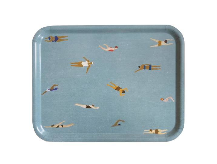 Fine Little Day Plateau Swimmers 33x43 cm Bleu