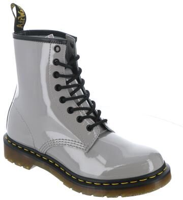 Dr Martens 1460 Patent Lamper Boot - Womens UK 8 US 10 Grey Boot Medium