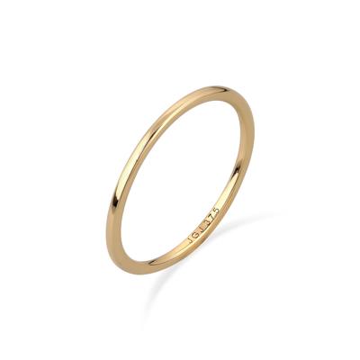 Partnerring ELLI PREMIUM "Ring Bandring 375 Gelbgold" Gr. 54, gold, Fingerringe, Damen, 54, Gelbgold 375