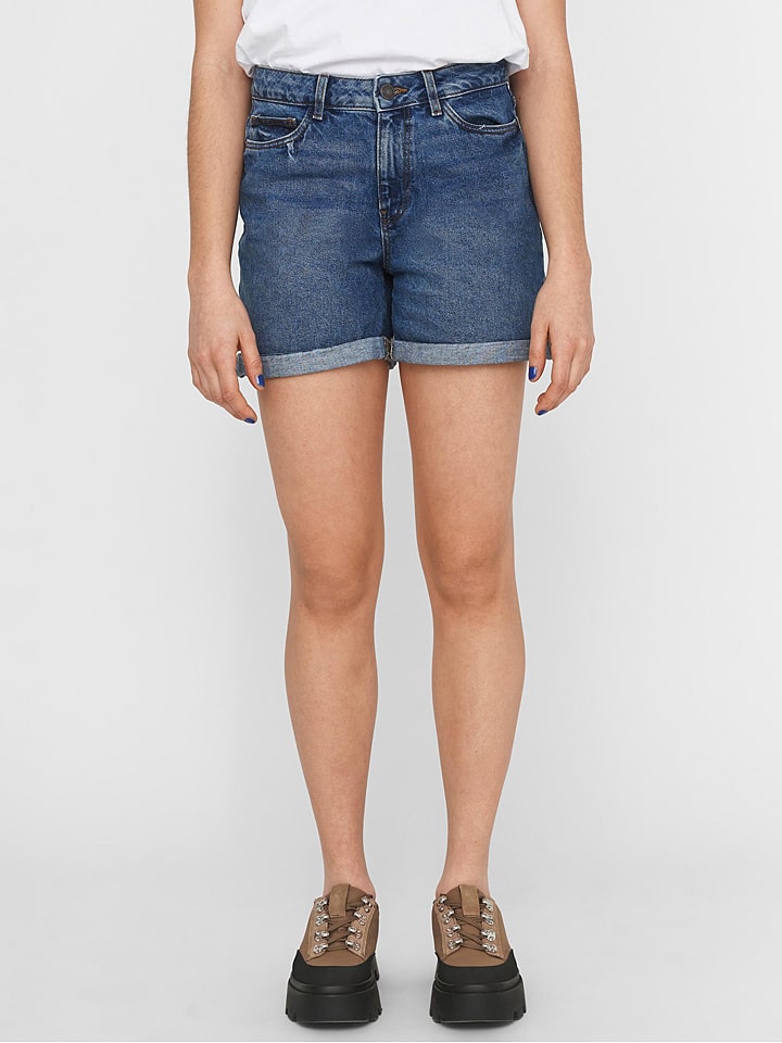 Noisy may Jeans-Shorts "Smiley" in Dunkelblau - M