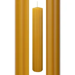 Wiedemann Kerzen Rillen Kerzen Natur 300 x Ø 45 mm, 4 Stück