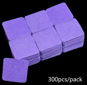 Inspired Finds Lint Free Nail Wipes 100 200 300 Pieces Absorbent Soft Nail Polish Remover Pads 300pcs Purple