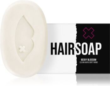 BusyB Clean Hair & Dirty Mind Becky Blossom champô sólido com fragrância floral 70 g. Clean Hair & Dirty Mind Becky Blossom