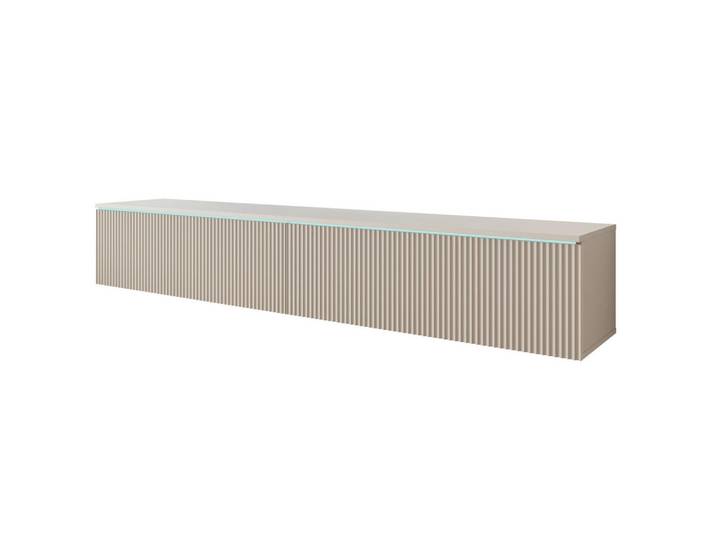 P & B Lowboard, Beige, Kaschmir, Kunststoff, 180x30x33 cm, stehend, hängend, Beleuchtung, Wohnzimmer, TV Möbel, Lowboards, Lowboards stehend