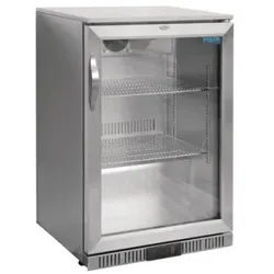 Polar Serie G Edelstahl Barkühlschrank mit Klapptür 138L