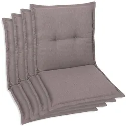 Sesselauflagenset Taupe, 4-teilig