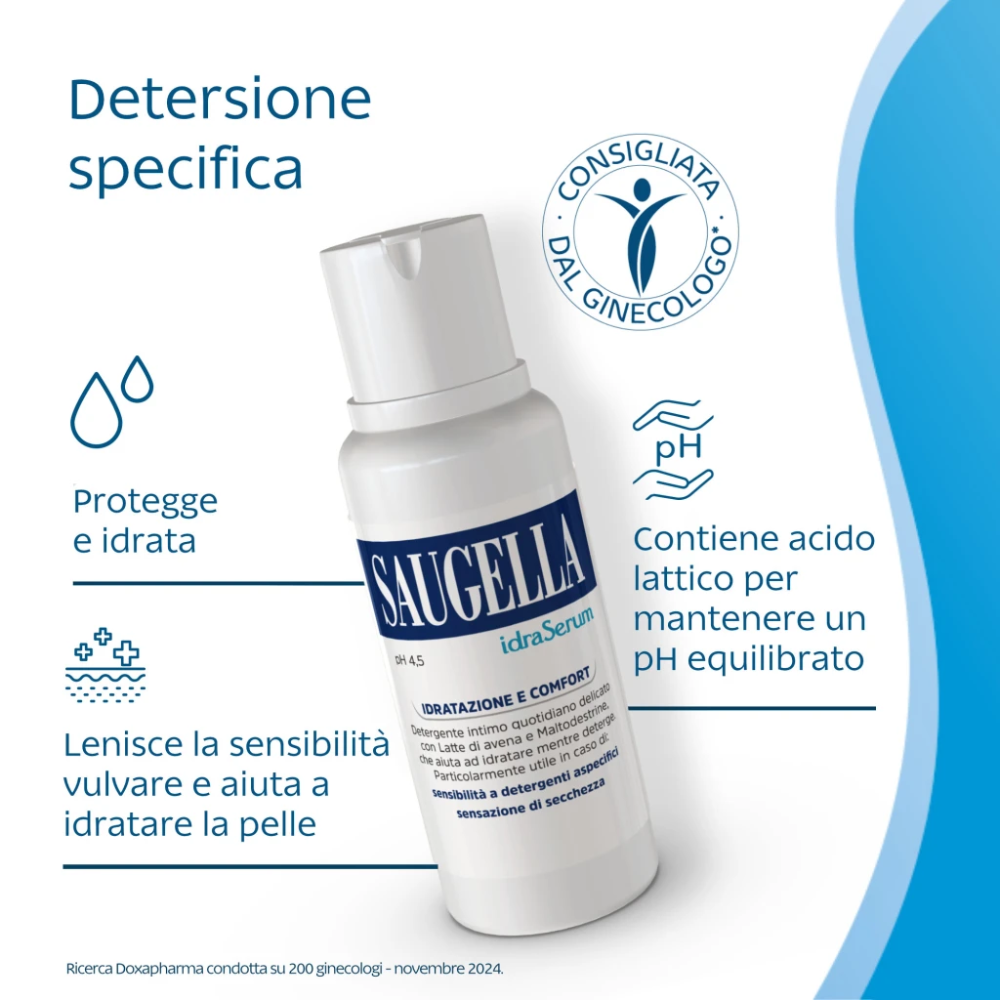 Saugella Idraserum Daily Intimate Moisturising Hygiene 200mL