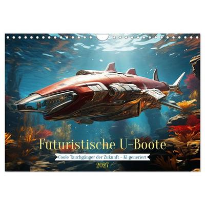 Futuristische U-Boote (Wandkalender 2027 DIN A4 quer), CALVENDO Monatskalender