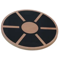 Bluefinity Rundes Balance Board aus Holz Hellbraun,Schwarz