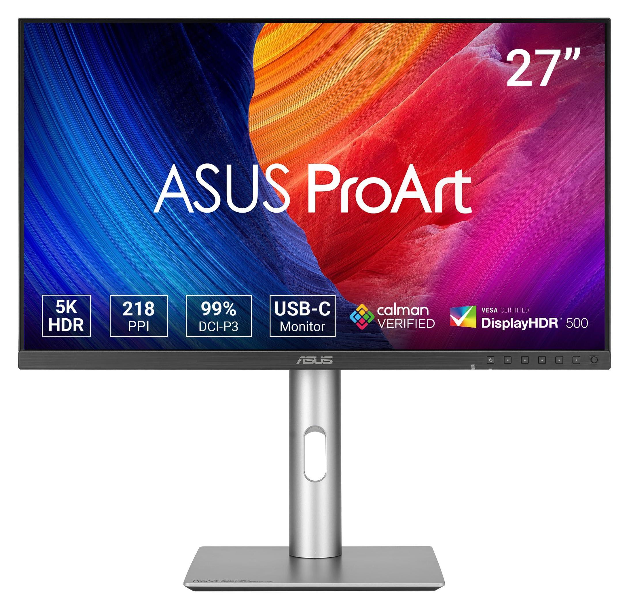 ASUS ProArt PA27JCV, 68,6 cm (27"), 5120 x 2880 Pixel, 5K Ultra HD, LCD, 5 ms, Schwarz