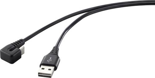 Renkforce USB-Kabel USB 2.0 USB-C Stecker, USB-A Stecker 1.00m Schwarz RF-4609276