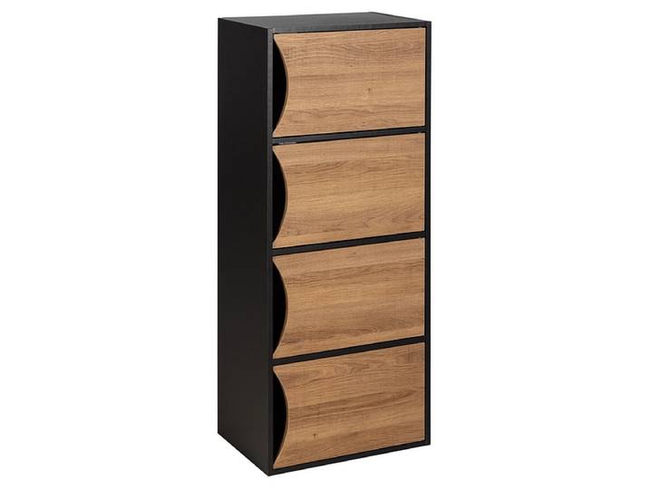 Bibliothek KIKI 29x42x106cm 4 Fächer 4 Tablare nussbaum