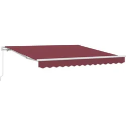 vidaXL Markise Manuell Weinrot 300x250 cm