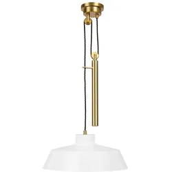 Elstead Lighting Candor Pendelleuchte E27 Weiß Messing