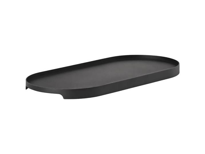 Serviertablett Serve schwarz Metall B 35 T 16 cm