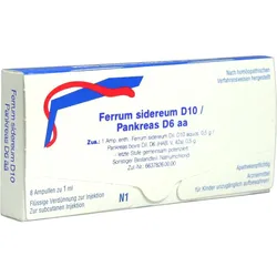 WELEDA FERRUM SIDEREUM D 10/Pankreas D 6 aa Ampullen 8X1 ml Ampullen