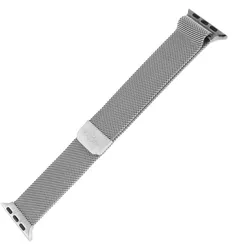 Fixed Mesh metal rem til Apple Watch 42/44/45/49mm Sølv. (18 mm, 22 mm, Edelstahl), Uhrenarmband, Silber