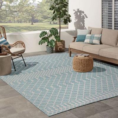 Nourison / Ds "Kiri Rectangle Rug, 7'10"" x 10', Aqua"