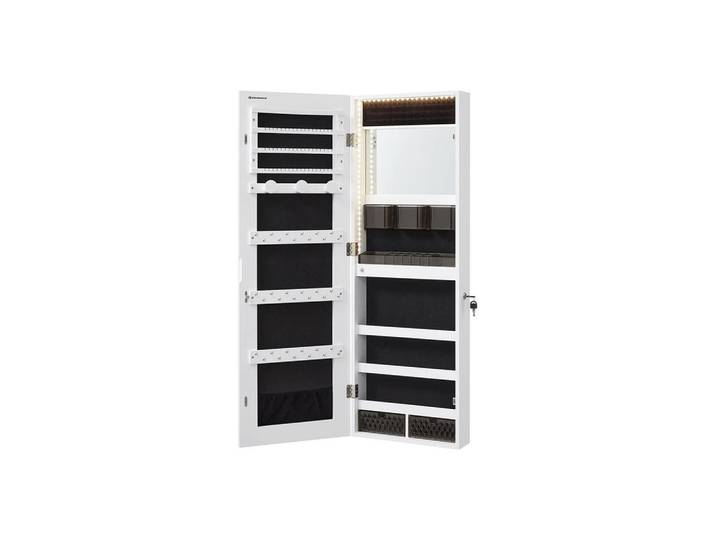 Hansiro Wandschrank Nouakchott, Weiß, Glas, 9.7x108x37.5 cm, Ordnen & Aufbewahren, Schmuckaufbewahrung