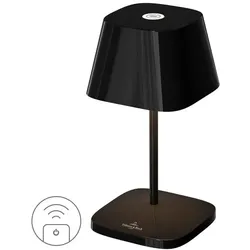 Villeroy & Boch Akku-Tischleuchte Neapel RC Alu, Eisen, Stahl Metall Schwarz keramik
