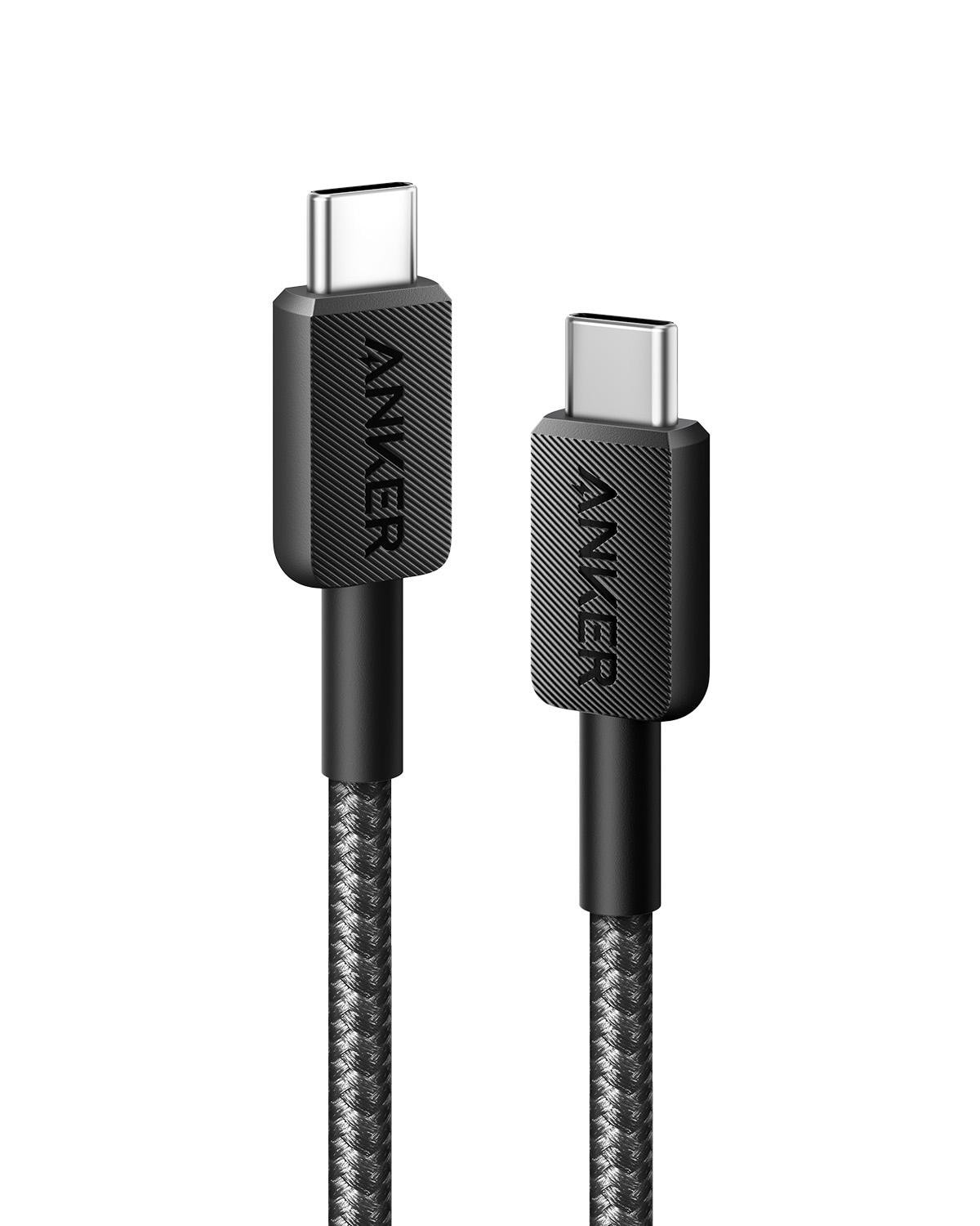 Anker 322 USB-C auf USB-C Kabel 60W 90cm geflochten schwarz